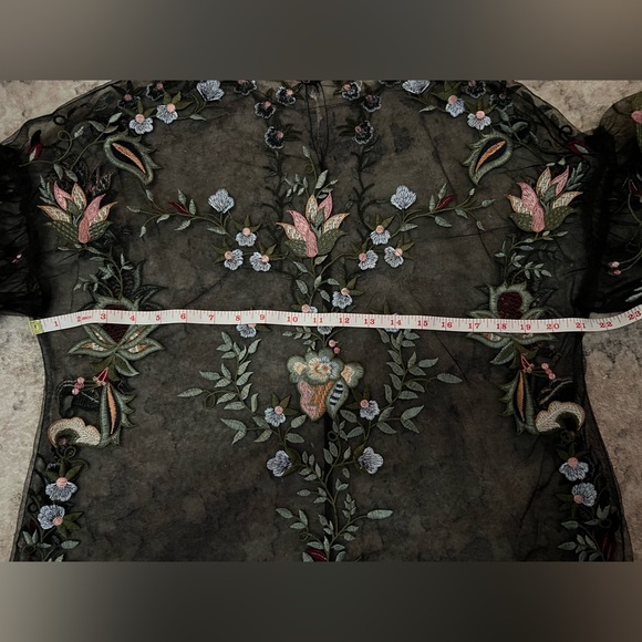 Embroidered Sheer Top - Picture 6 of 7